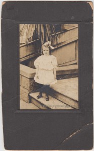 Little Girl Posing On Steps